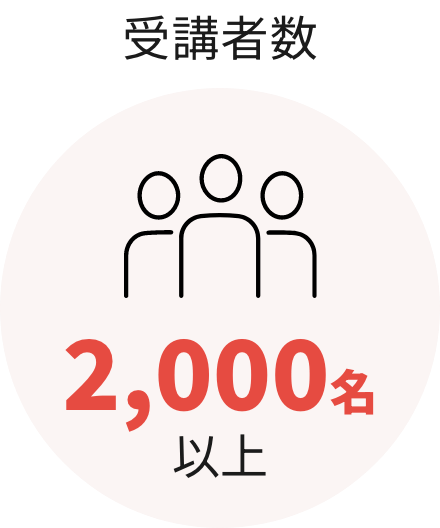 受講者数 2,000名以上