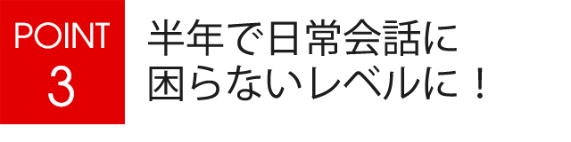 半年で日常会話に困らないレベルに！